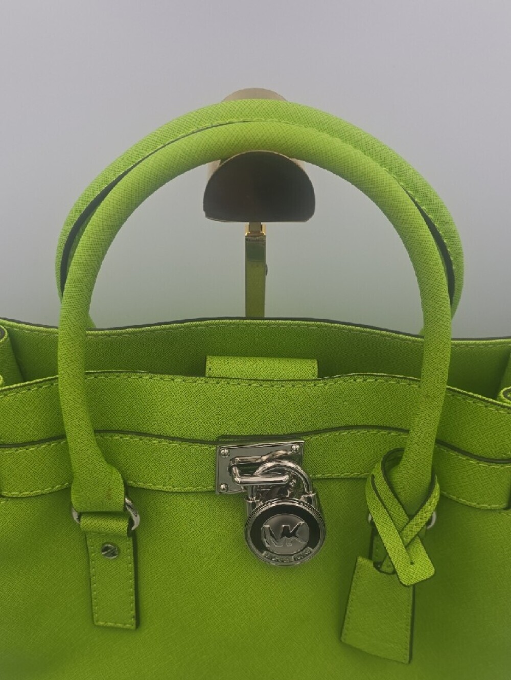 Michael Kors Lime Green Saffiano Leather Satchel - Picture 5 of 11